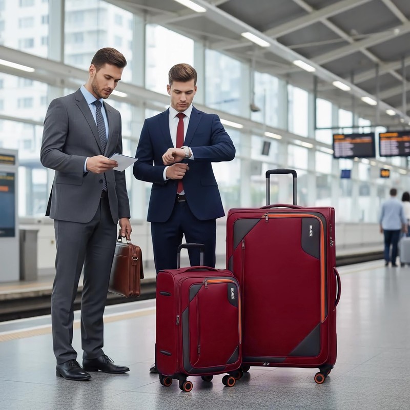 Expandable Luggage Set Large Capacity Softside Suitcase with Wheels & TSA Lock gallery