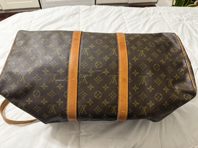 Authentic Louis Vuitton Monogram Duffle Bag w/ Shoulder Strap 23-25" gallery