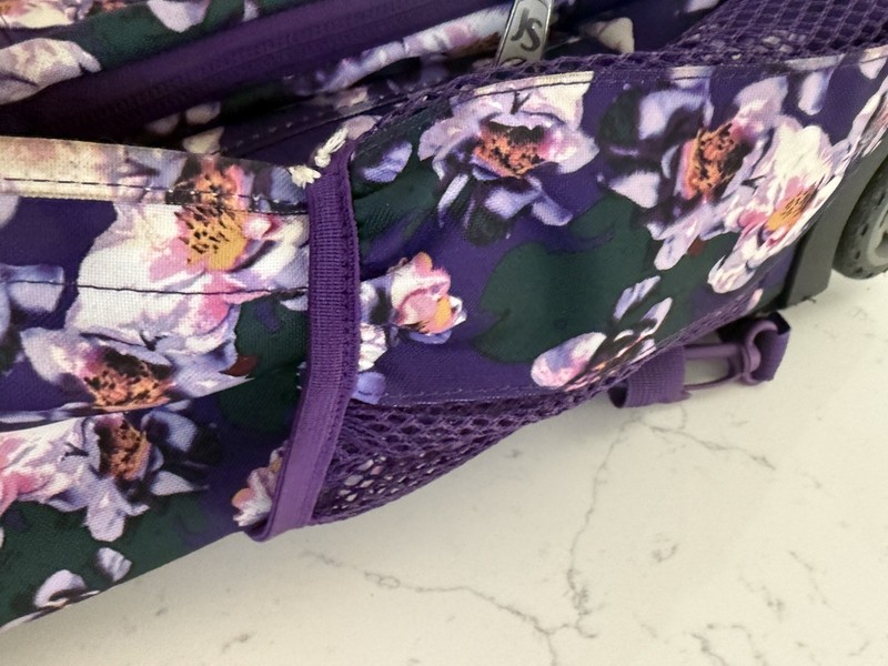 JanSport Driver 8 Rolling Backpack Purple Flowers Wheeled School Travel Bag gallery