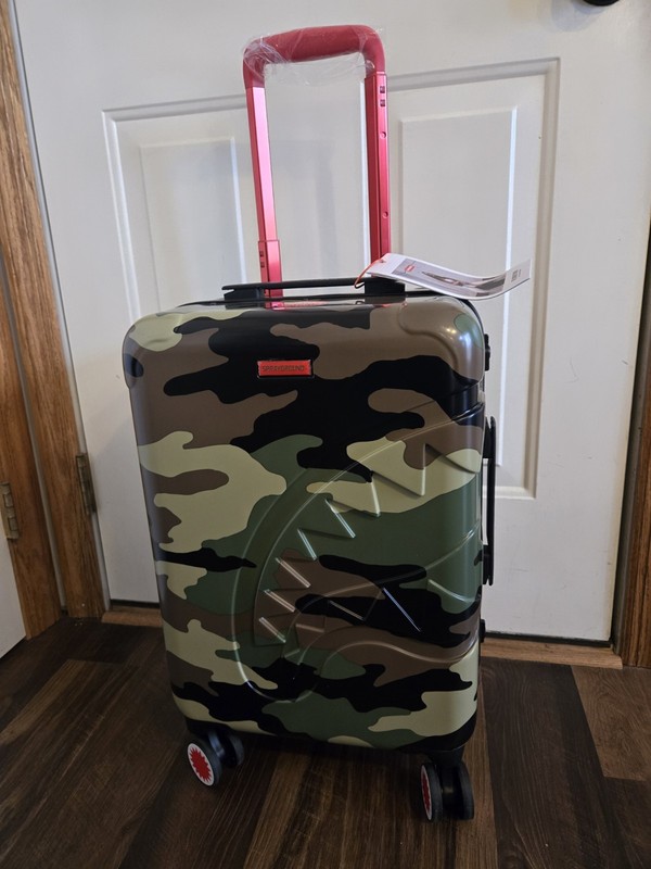 Sprayground Hardside Trolley Carry-On Luggage Checks & Camouflage