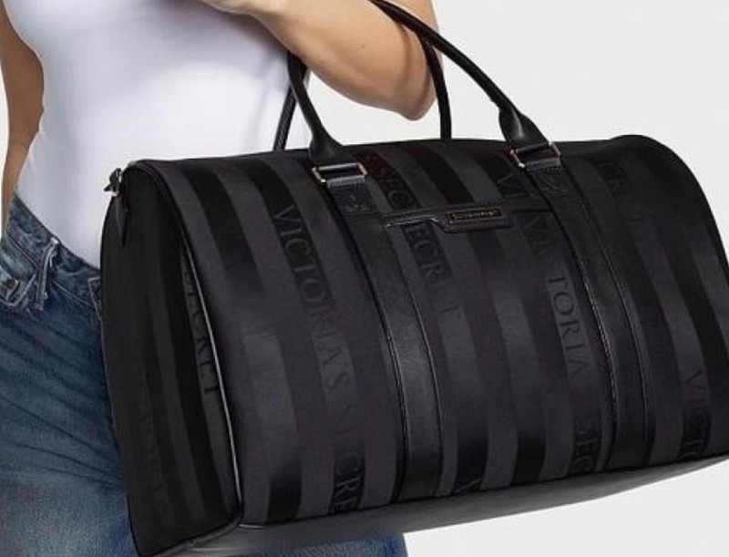 Victoria’s Secret Duffle Weekender Bag, Jacquard Black