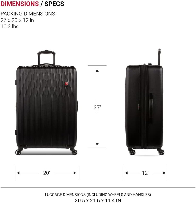 Large Expandable Hard Shell Luggage with Smooth Spinner Wheels - Model 8018 gallery