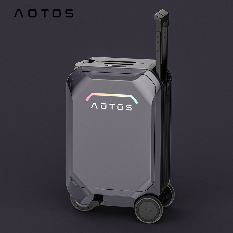 🧳20” Smart Rideable Suitcase 31L Electric Luggage Scooter For Travel ^APP Gray