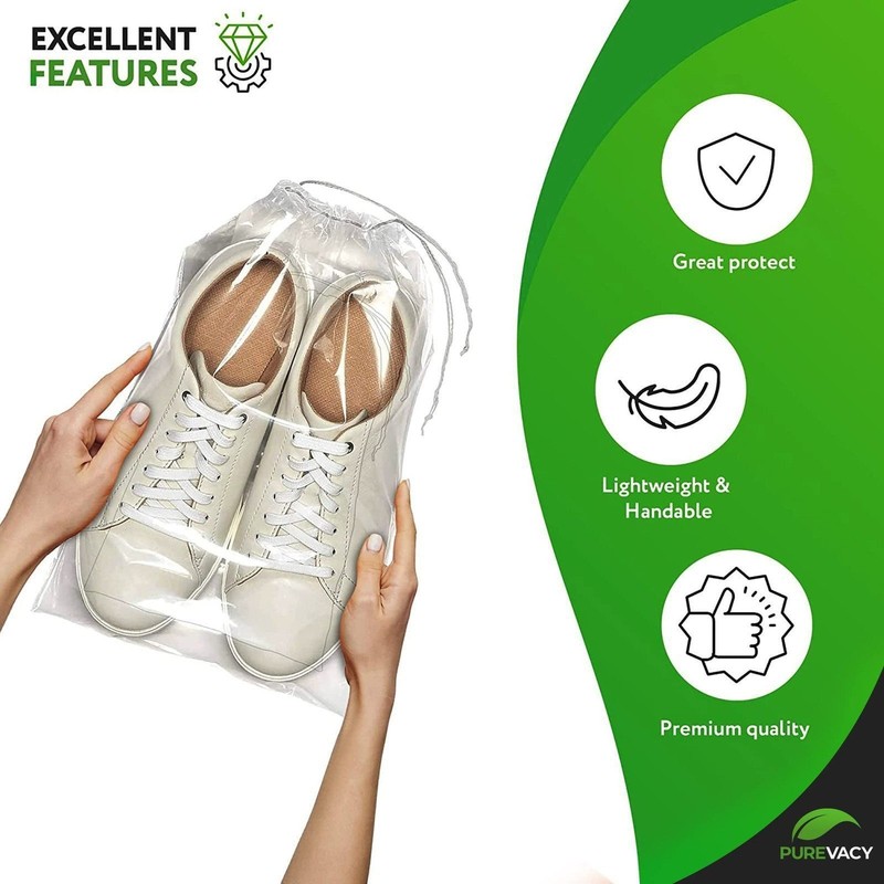 Clear Plastic Drawstring Bags 2 Mil Polyethylene 1000 Count 5 x 8 in gallery