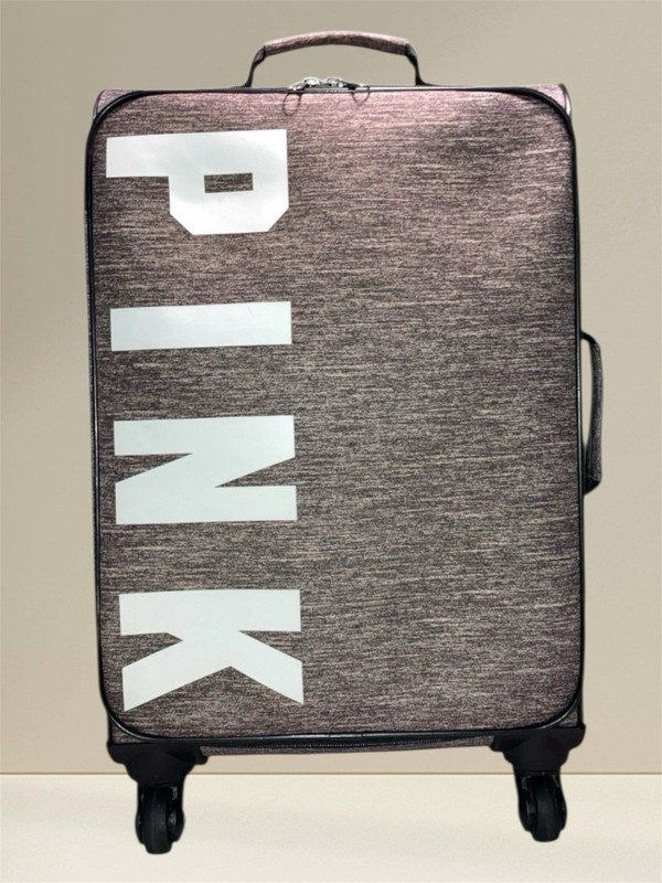 Victorias Secret PINK Gray Wheeled Carry On Suitcase Travel Bag