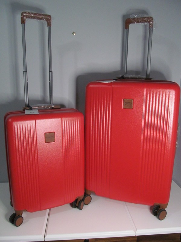 Bric's Malino-Italy-Ferrara Collection Red Luggage Set Carry On & Check In-NWT gallery