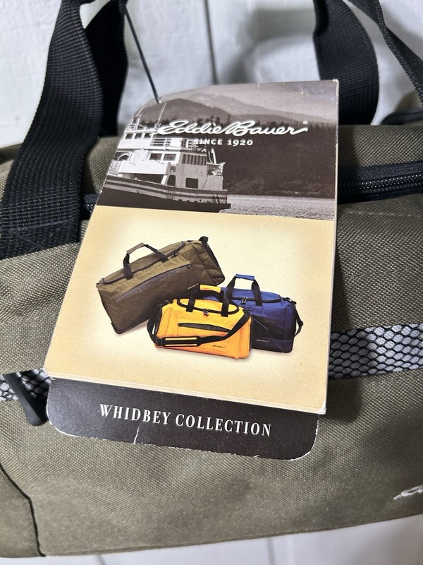 Eddie Bauer Whidbey Collection Army Green 20" Duffel Bag Vintage 90's NWT gallery