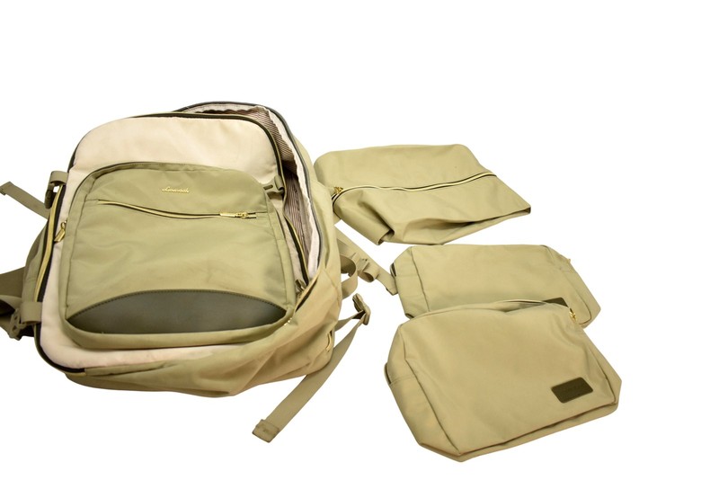 LOVEVOOK Green Backpack Set Laptop Compartment Soft Case Womens Nylon Travel