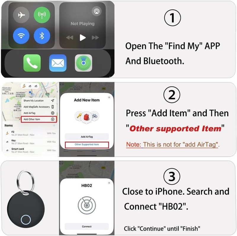 Elegant Air Tracker Tags: Bluetooth Luggage & Key Tracker with iOS Compatibility gallery