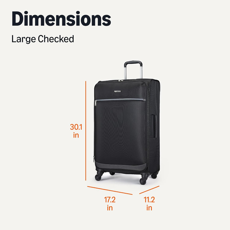 28" Large Checked Softside Expandable Suitcase with 360-Degree Multi-Directional gallery
