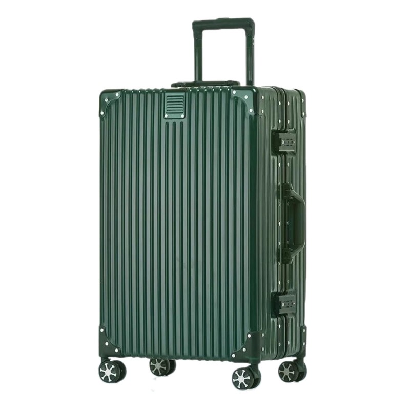 Checked In Luggage with Spinner Wheels, PC Hard Shell Zipperless Suitcase wit…