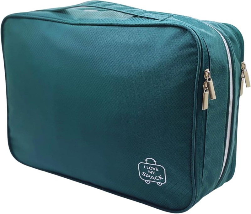 Travel Compression Bag Packing Organizer I Love My Space Lightweight Green NEW