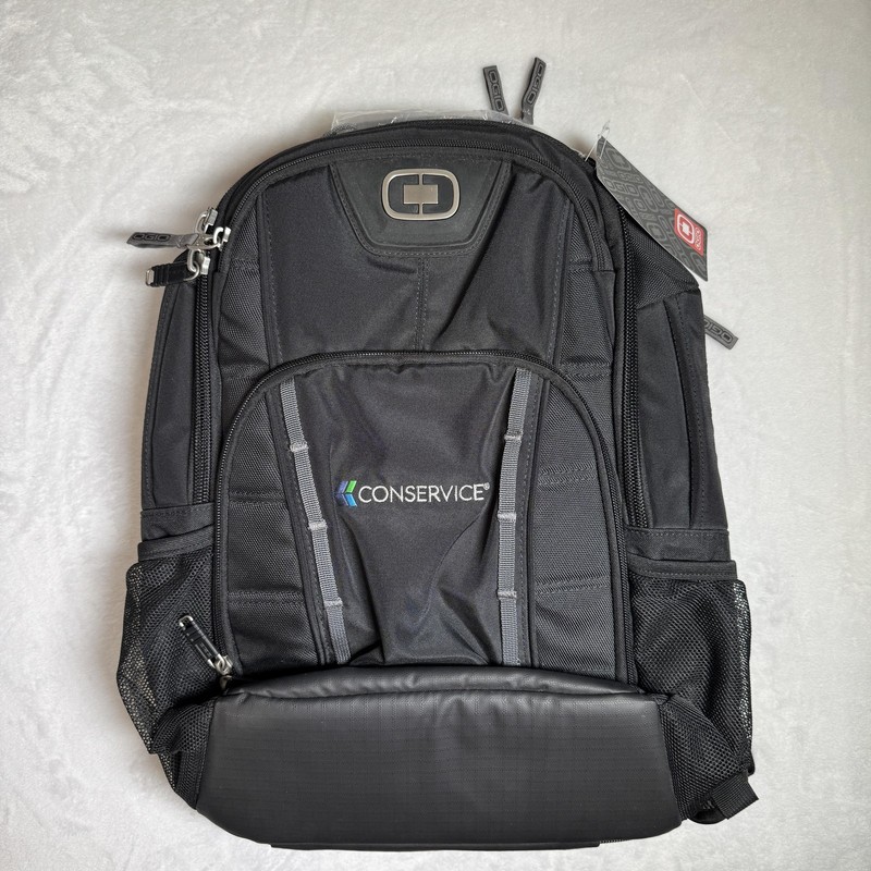 OGIO NWT Black Laptop Backpack Soft Case Travel Daypack- Has Custom Embroidery