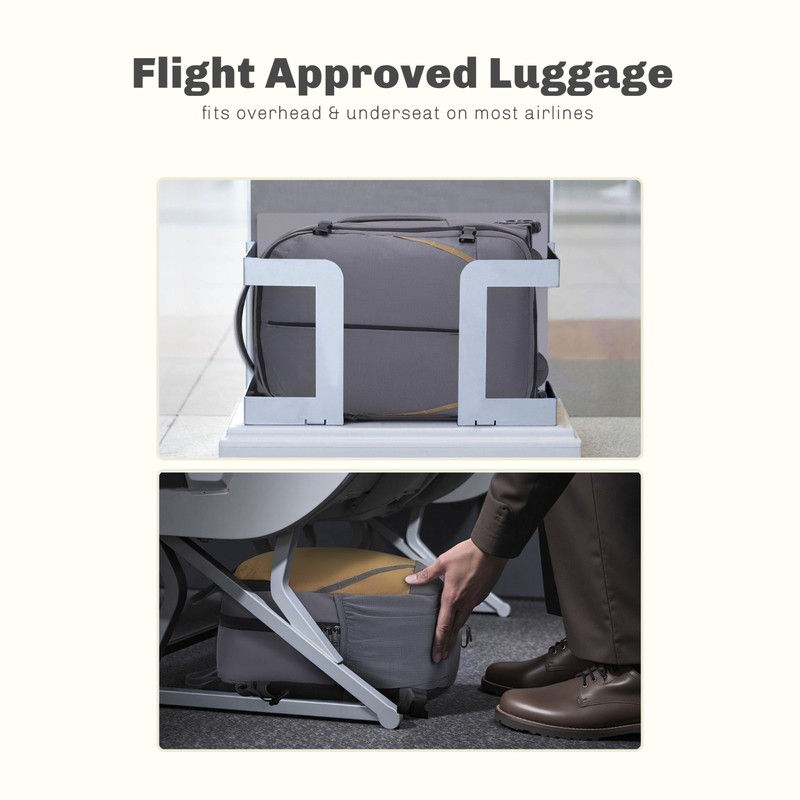 Hynes Eagle Modular 2-in-1 Set Rolling Backpack Daypack Travel Carry-On Luggage gallery