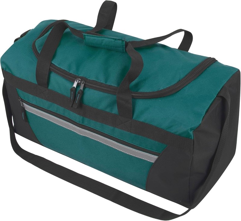 40 Liter, 22 Inch Reflective Duffle Bag with Shoulder Strap for Men, Women, T... gallery
