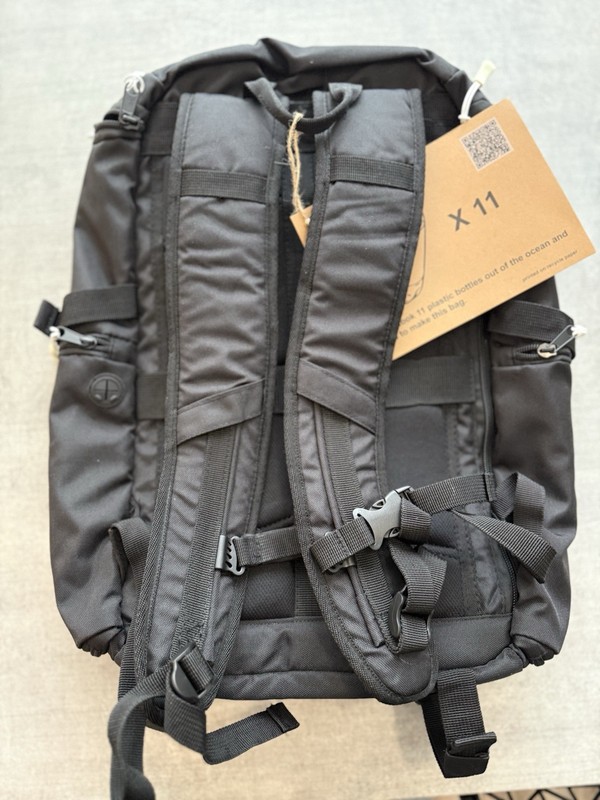Microsoft Black Backpack X11 Adjustable Straps Multiple Compartments Polyester gallery