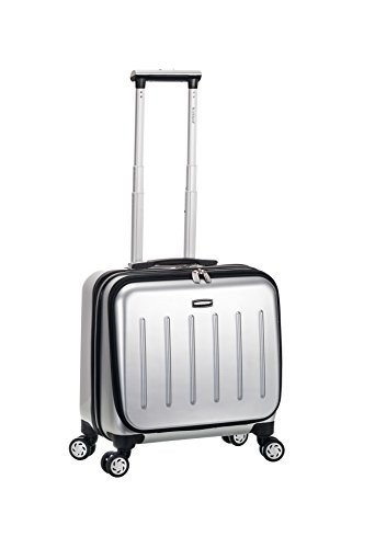 ROCKLAND REVOLUTION HARDSIDE ROLLING COMPUTER CASE 16"X9"X17" BF29 - SILVER