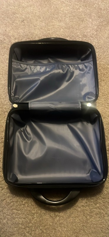 Hardcase Accessory Bag Rose Gold Solid Plastic Travel Case with Handle gallery