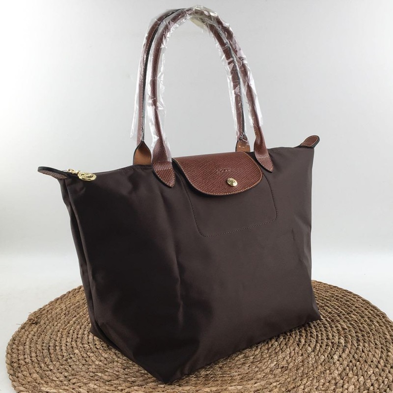 Longchamp Pliage Tote Bag Ebony Brown Large Nylon New From Japan gallery