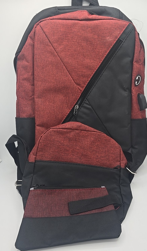 Waterproof Business Style USB Backpack for Laptop with USB Port and 2 Small bags
