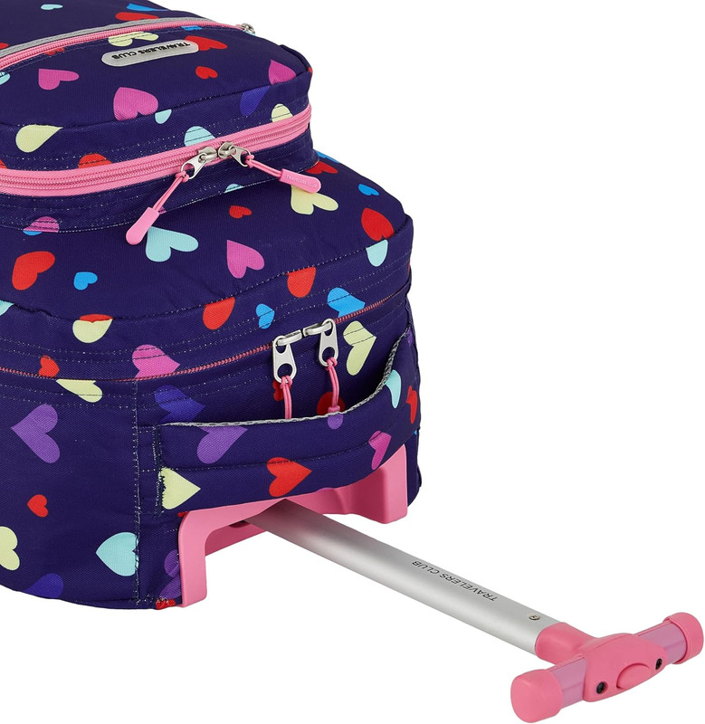4 Piece Rolling Backpack Set with Accessories,Heart gallery