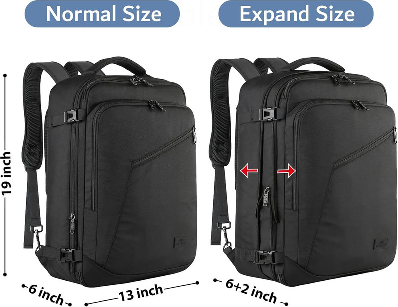 MATEIN Carry on Backpack, Extra Large Travel Backpack Expandable Airplane Approv gallery