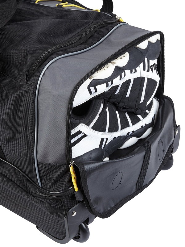 36" 2-Section Drop-Bottom Rolling Duffel, Black gallery