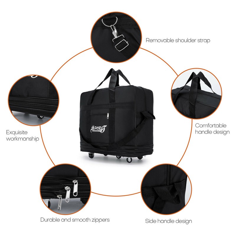 32 Inch 3-layer Expandable Rolling Wheeled Duffle Bag Luggage Spinner Suitcase gallery