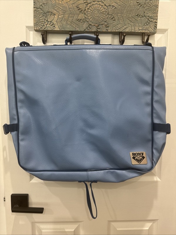 Vintage 90s Roxy Quiksilver Garment Bag Blue Travel Suit Cover Surf Y2K Rare