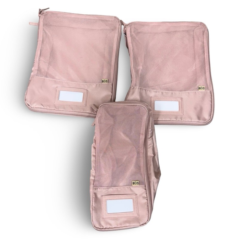 BÉIS The Compression Packing Cubes, Set of 3 - Atlas Pink gallery