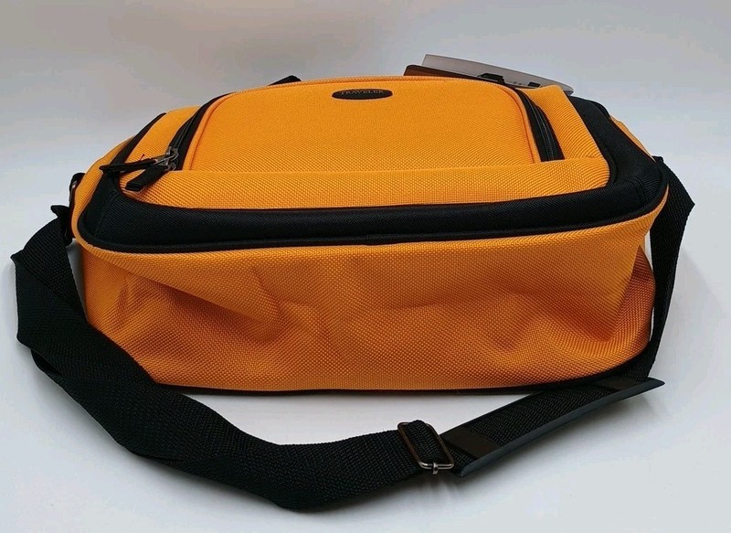 U.S. Traveler Carry On Shoulder Bag Orange Personal Item Adjustable Strap New gallery