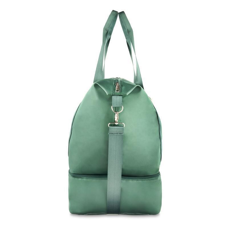 Collapsible Drop Bottom Weekender Duffel Bag Travel Spacious Main Compartment US gallery