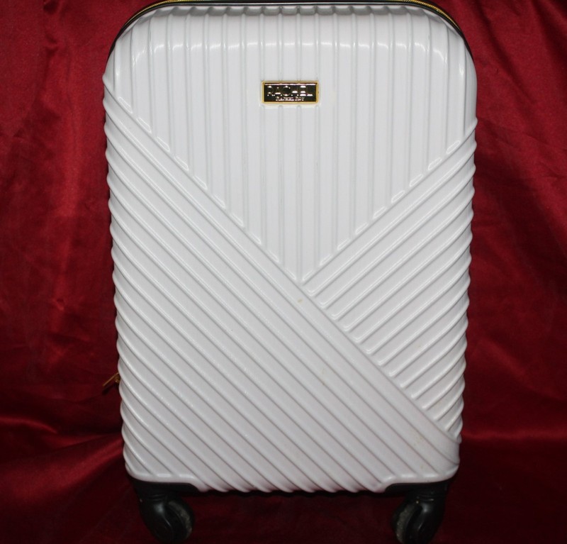 Rachel Ray Rachel Roy 20″ Hard Side Carry-On Spinner Wheel Luggage White