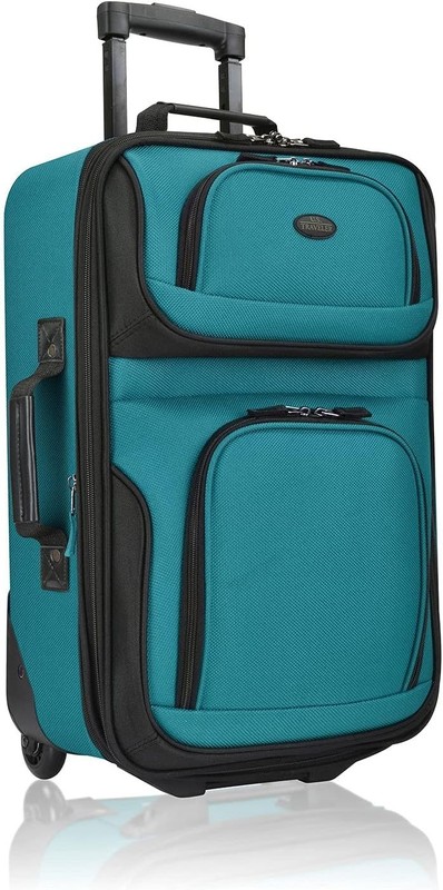Teal Rio Softside 21 Inch Carry-on with Wheels and Expandable Space