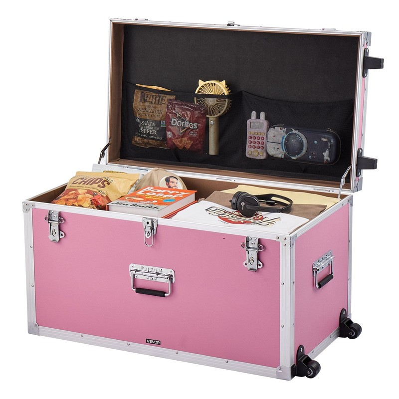 Large & Small Pink Trunks: 32" w/ 3 Handles & Casters, 24" w/ Latch, EVA Cushion gallery