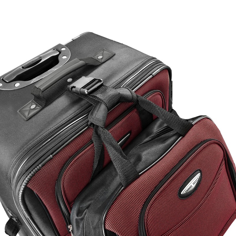 Travel Select Amsterdam Expandable Rolling Upright Luggage Burgundy 4-Piece Set gallery