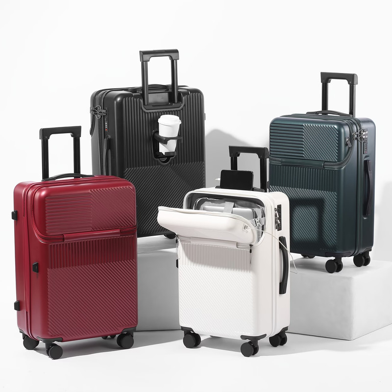 1pc 20 Inch Luggage, Travel Function Tool, with lock, cup holder, charger, etc. gallery