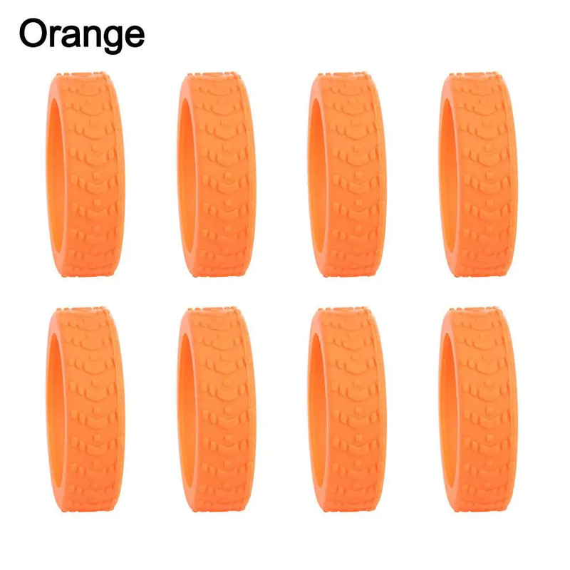 8Pcs Travel Luggage Caster Shoes Silicone Suitcase Wheels Protection Cover Reduc