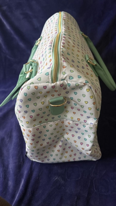 Roller Rabbit x Target Duffle Bag Multicolor Hearts Zip Closure 20x9.5x12 gallery