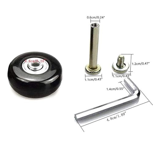 Suitcase Luggage Wheels Replacement Kit 45mm ABEC 608zz Bearing Set of 2 with gallery