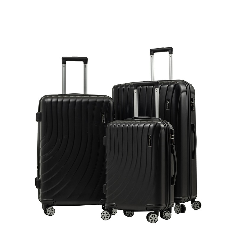 3 Piece Luggage Set Expandable ABS Durable Suitcase w/ TSA Lock Double Wheels
