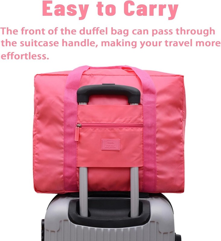Compact Red Travel Bag - Foldable & Water-Resistant Gym Duffel for Weekend Trips gallery