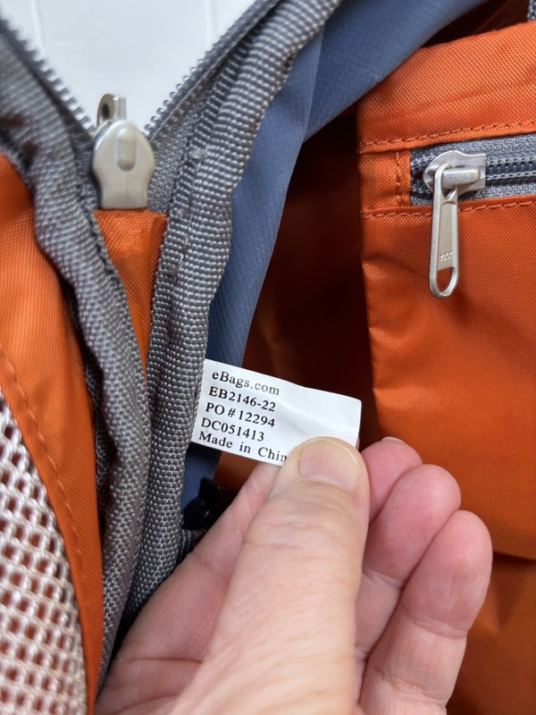 eBags Backpack Professional Weekender Blue/Grey Carry‑On Travel Laptop Bag-NWOT gallery