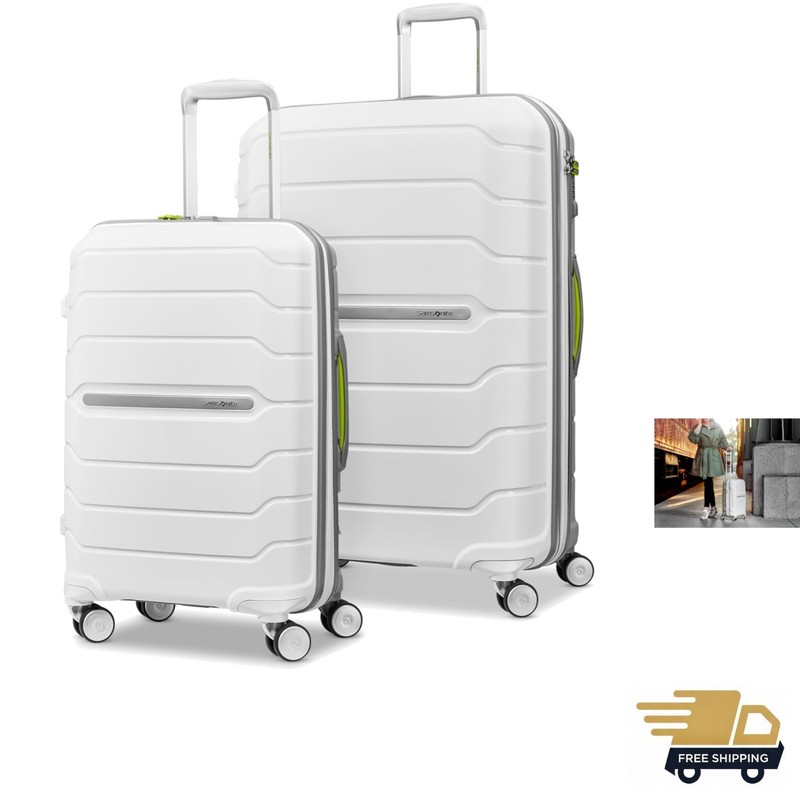 Freeform 2-Piece Luggage Set – Carry-On & Large Checked Luggage with Dual Spi…