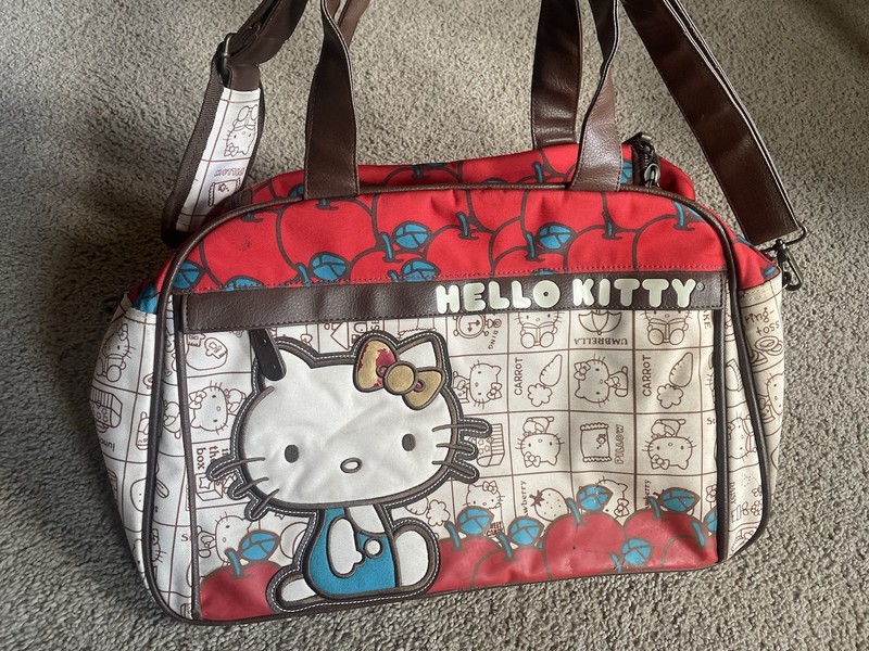 Hello Kitty Loungefly Duffle Bag Weekender Carry-On Luggage
