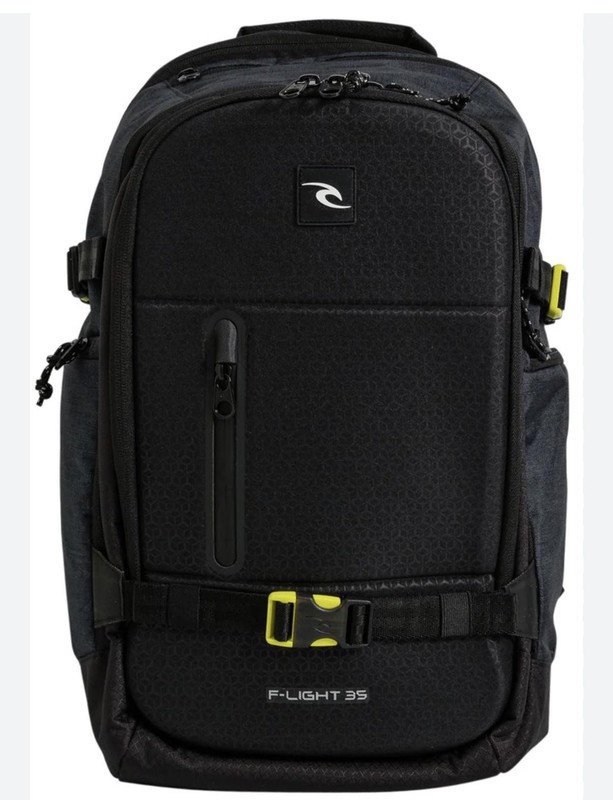 Rip Curl F-Light 35 Black 20″ Travel Laptop Backpack Carry On Men Daypack Bag