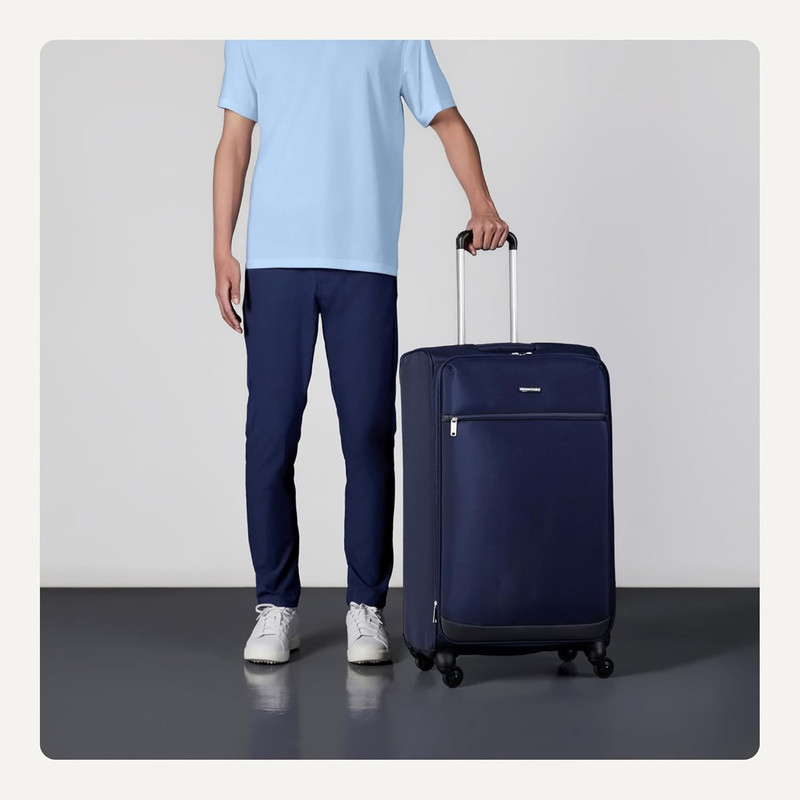 28" Large Checked Softside Expandable Suitcase with 360-Degree Multi-Directional gallery