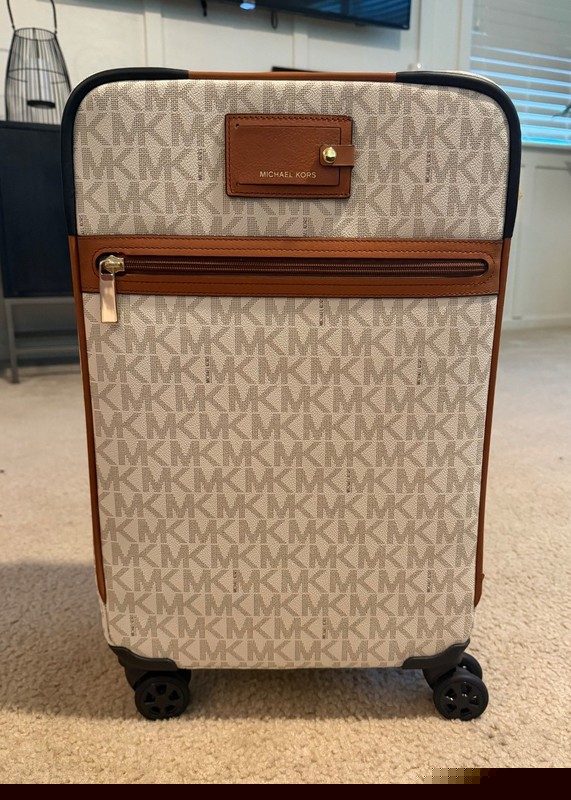 Michael Kors Signature Logo Suitcase in Vanilla