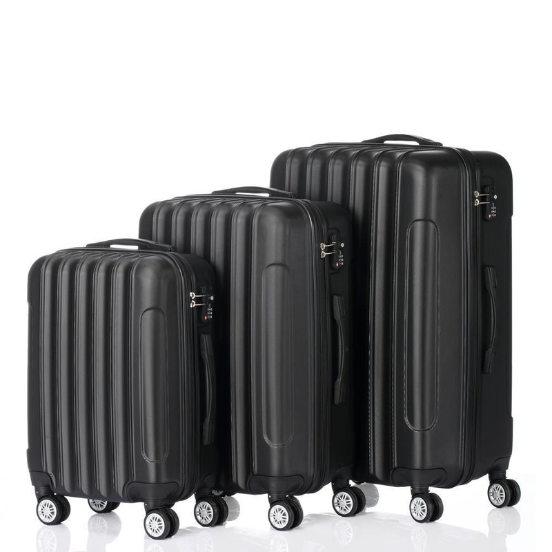 20 24 28″ Luggage 3 Piece Set Suitcase Spinner Hardshell Lightweight TSA Lock