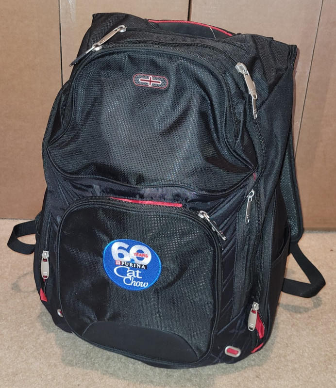 Elleven Amped TSA 17″Computer Backpack Black branded ‘Purina Cat Chow 60 Years’
